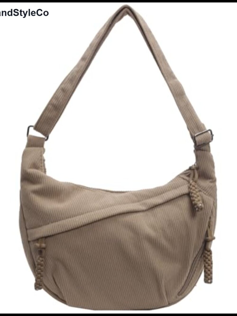 Corduroy Tote Bag Women Hobo Crossbody Shoulder Purse Handbags Adjustable Strap